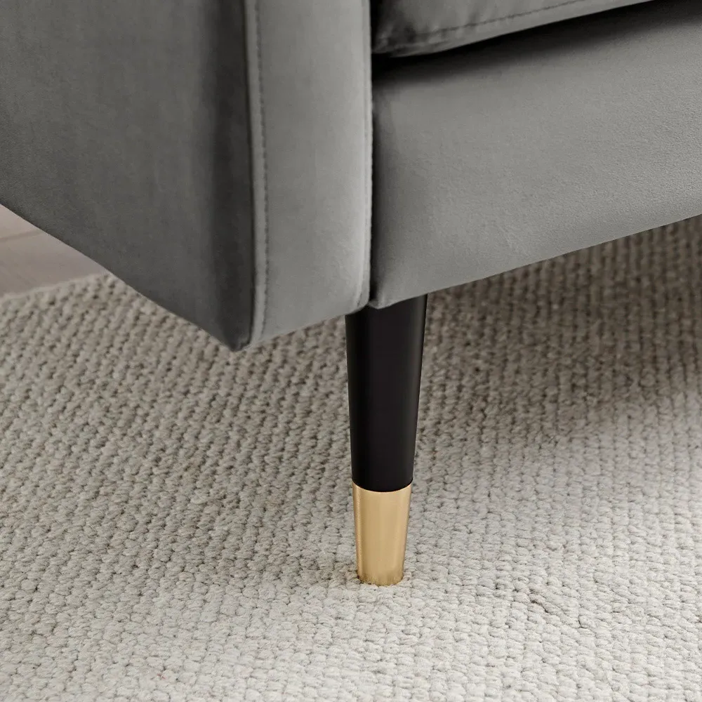 Hector 3-Seater Sofa Bed with Click-Clack - Grey, Velvet