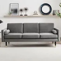 Hector 3-Seater Sofa Bed with Click-Clack - Grey, Velvet