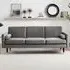 Hector 3-Seater Sofa Bed with Click-Clack - Grey, Velvet