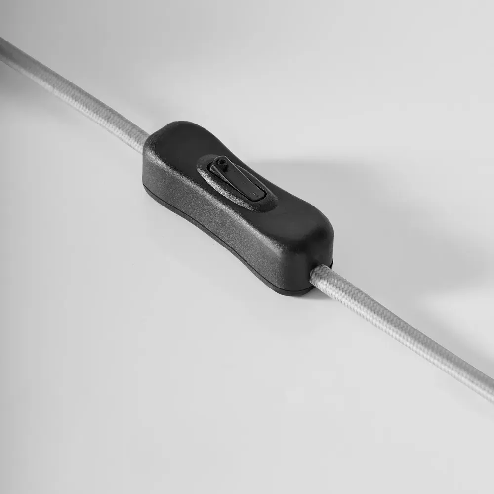 Heidi Industrial Table Lamp - Grey, Glass