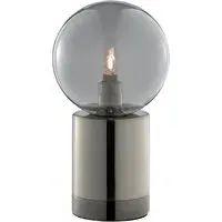 Heidi Industrial Table Lamp - Grey, Glass