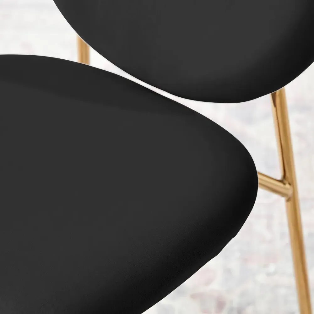 Holly Set of 2 Dining Chairs - Black, Velvet