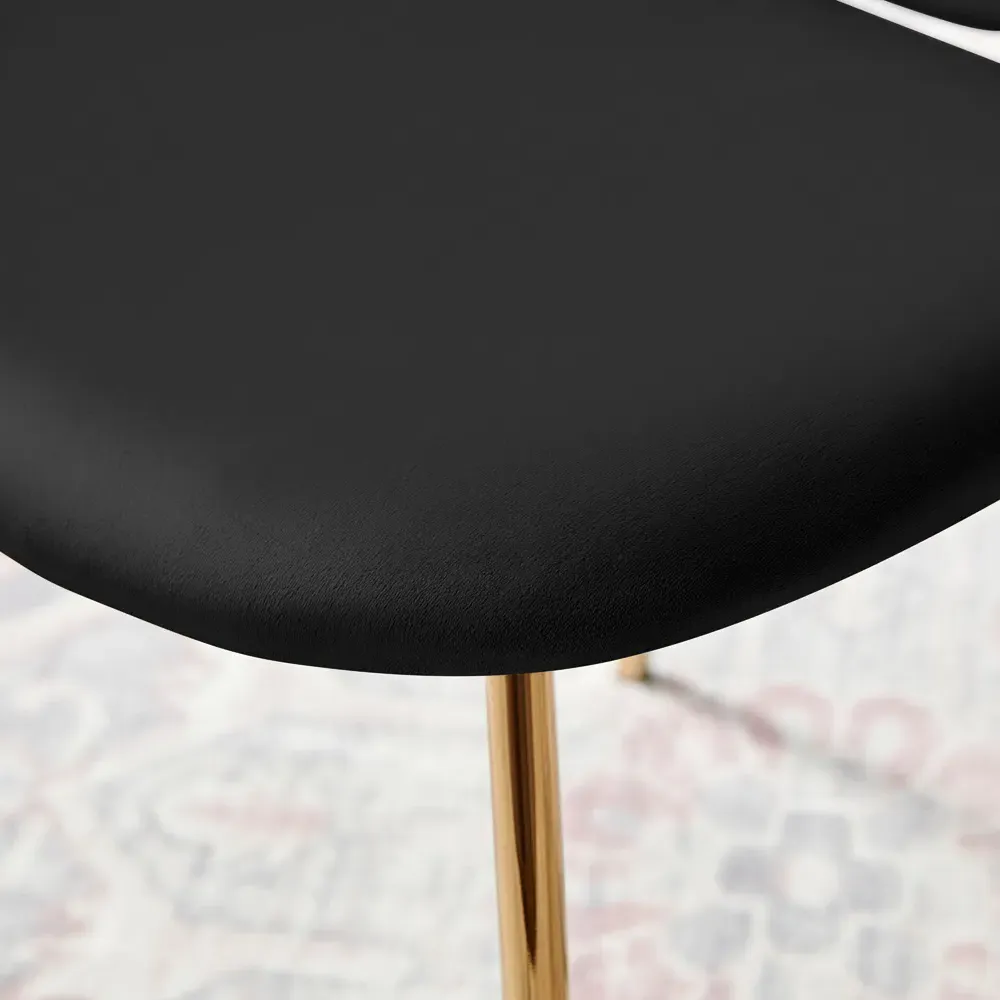 Holly Set of 2 Dining Chairs - Black, Velvet