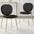 Holly Set of 2 Dining Chairs - Black, Velvet