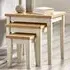 Isolde Nest of Tables Set of 3 - Cream, Oak Veneer