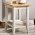 Isolde Side Table with Storage - Cream, Oak Veneer