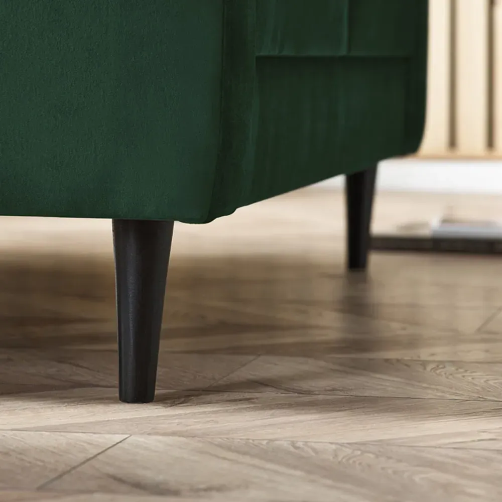 Josie 2-Seater Sofa - Emerald Green, Velvet