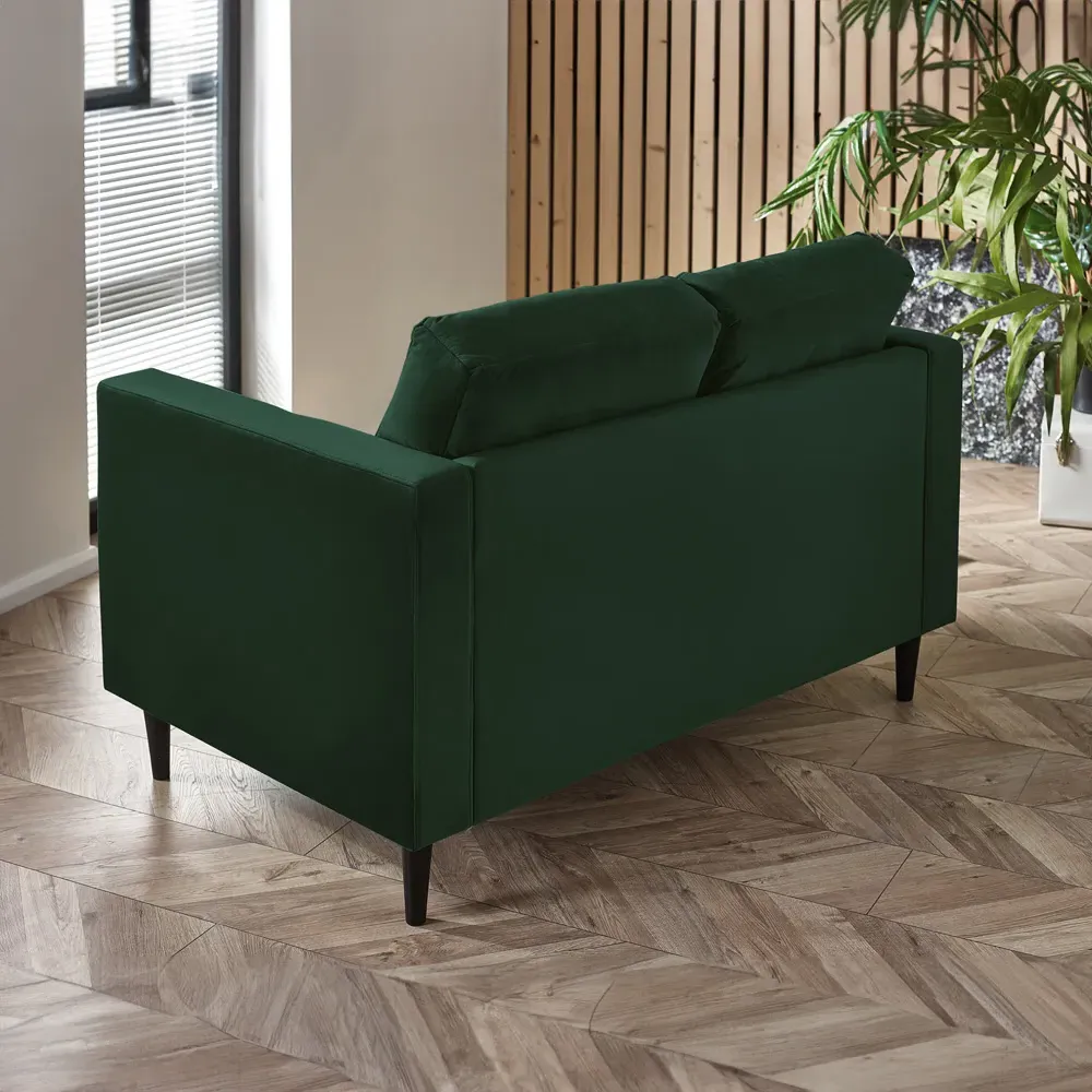 Josie 2-Seater Sofa - Emerald Green, Velvet