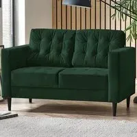 Josie 2-Seater Sofa - Emerald Green, Velvet