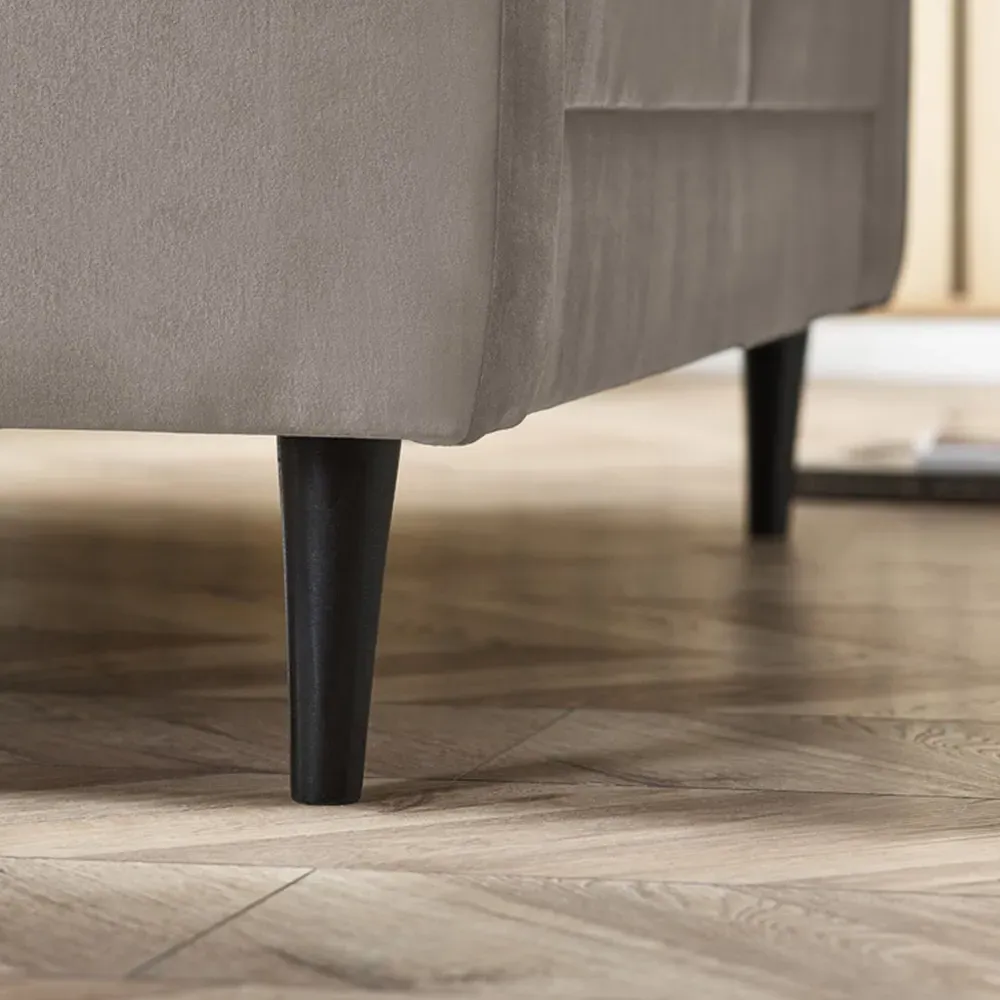 Josie 2-Seater Sofa - Light Grey, Velvet