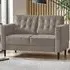 Josie 2-Seater Sofa - Light Grey, Velvet