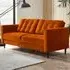 Josie 3-Seater Sofa - Burnt Orange, Velvet