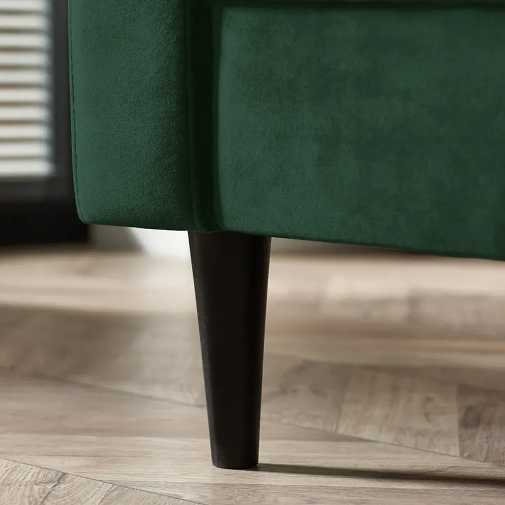 Josie 3-Seater Sofa - Emerald Green, Velvet
