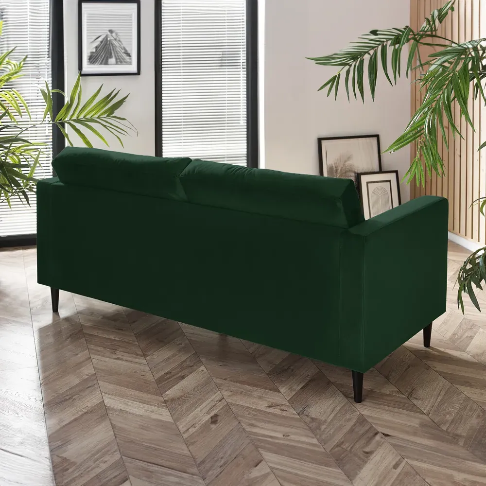 Josie 3-Seater Sofa - Emerald Green, Velvet