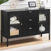 Kaci 2 Door 3 Drawer Sideboard - Black