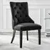 Kennsington Set of 2 Knockerback Dining Chairs - Black, Velvet