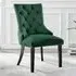 Kennsington Set of 2 Knockerback Dining Chairs - Green, Velvet
