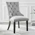 Kennsington Set of 2 Knockerback Dining Chairs - Grey, Velvet