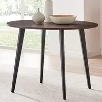 Kimmi Round Dining Table - Walnut, Wood Composite
