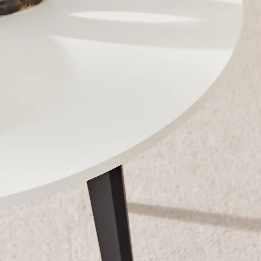 Kimmi Round Dining Table - White, Wood Composite