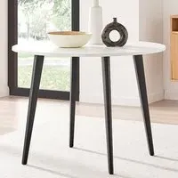 Kimmi Round Dining Table - White, Wood Composite