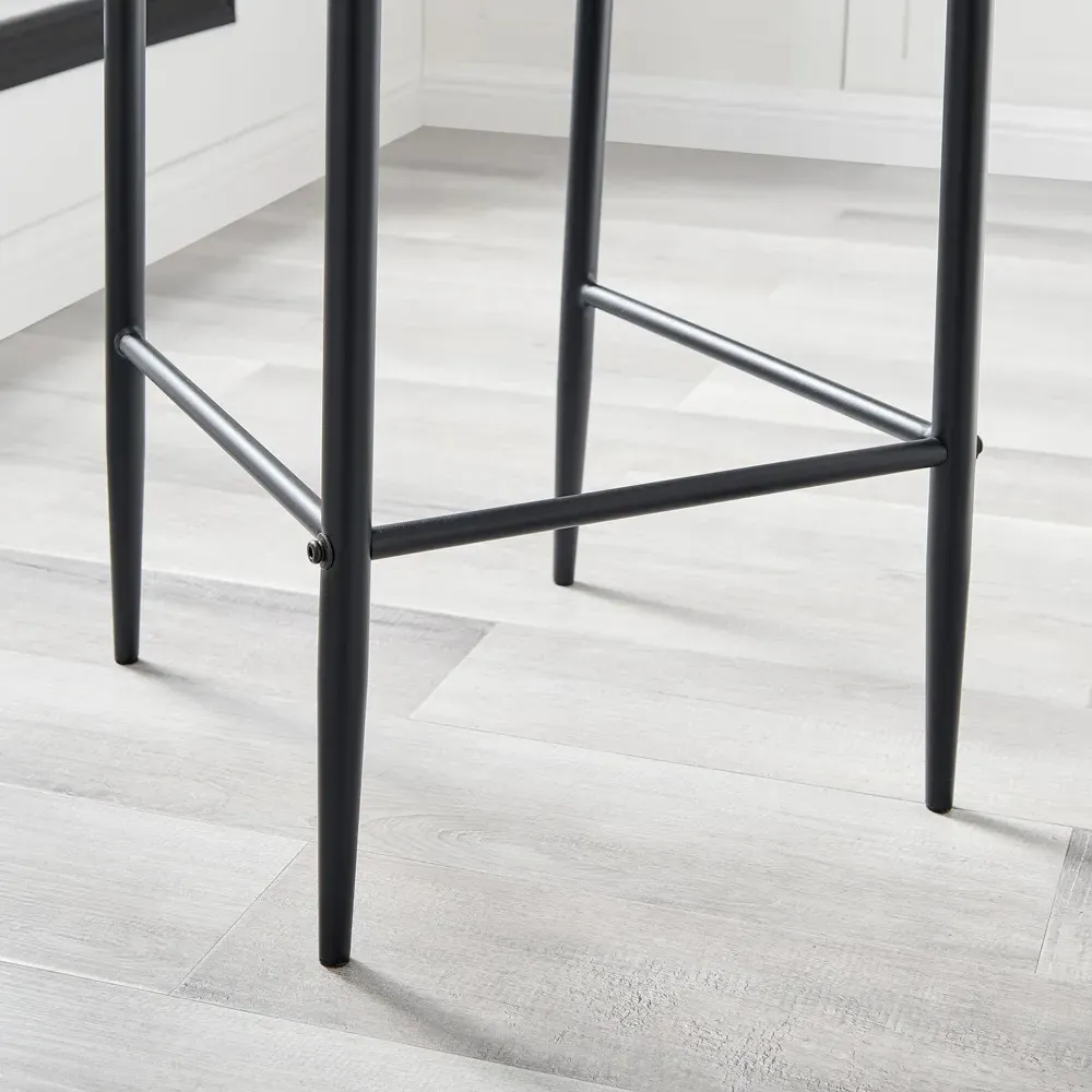 Kira Bar Stool Set of 2 - Grey, Textured Weave