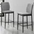 Kira Bar Stool Set of 2 - Grey, Textured Weave