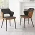Koda Set of 2 Dining Chairs - Black, Velvet Faux Leather