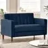 Kody 2-Seater Sofa - Blue, Velvet