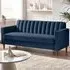 Kody 3-Seater Sofa - Blue, Velvet