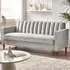 Kody 3-Seater Sofa - Light Grey, Velvet