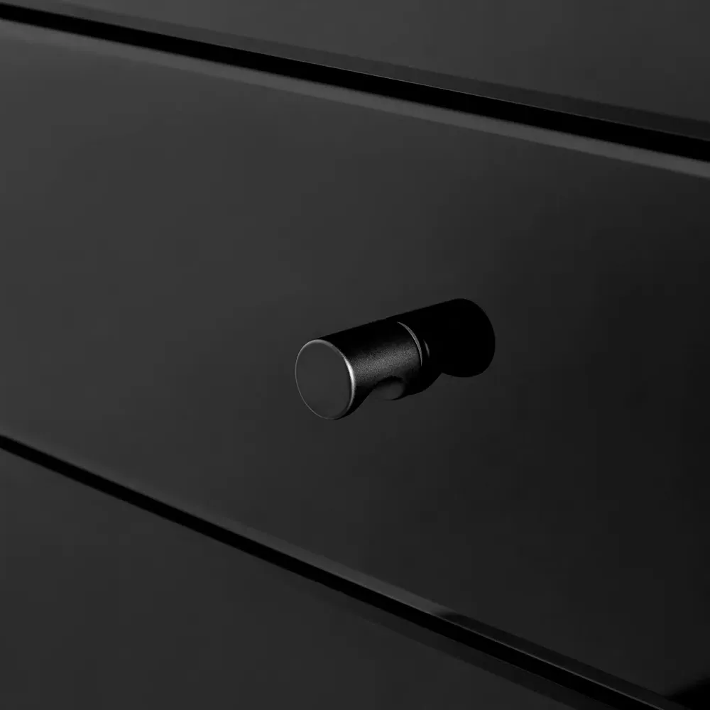 Lacey Large 3 Drawer Bedside Table - Black