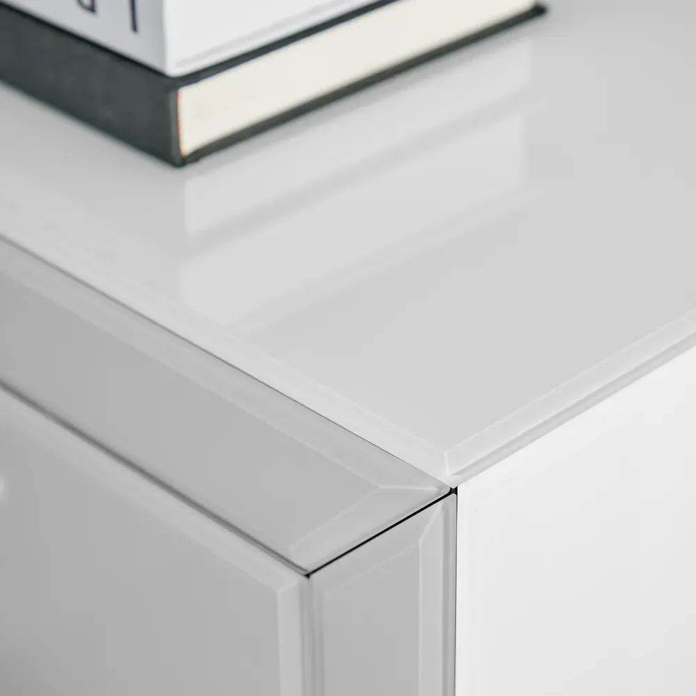 Lacey Large 3 Drawer Bedside Table - White