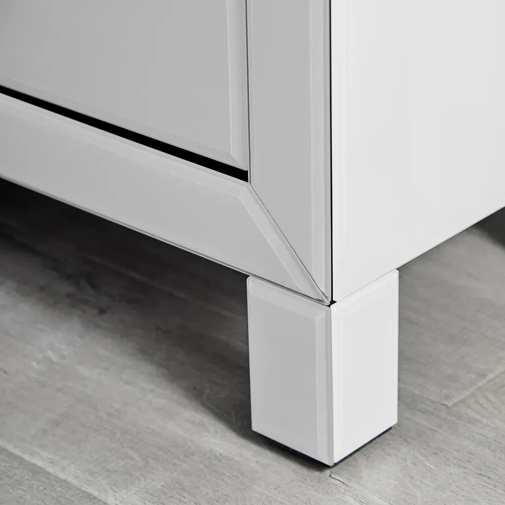 Lacey Large 3 Drawer Bedside Table - White