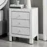 Lacey Large 3 Drawer Bedside Table - White