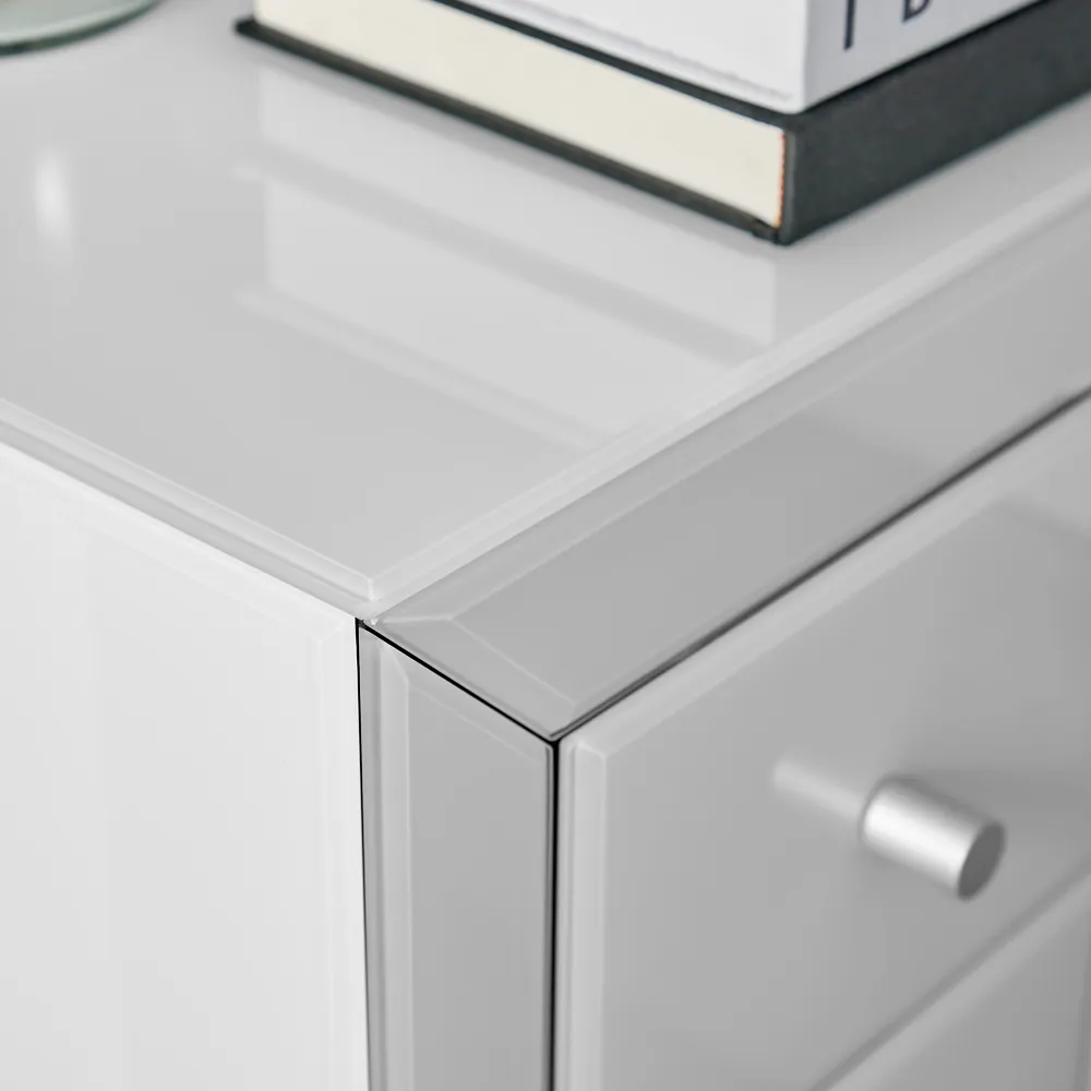 Lacey Small 3 Drawer Bedside Table - White