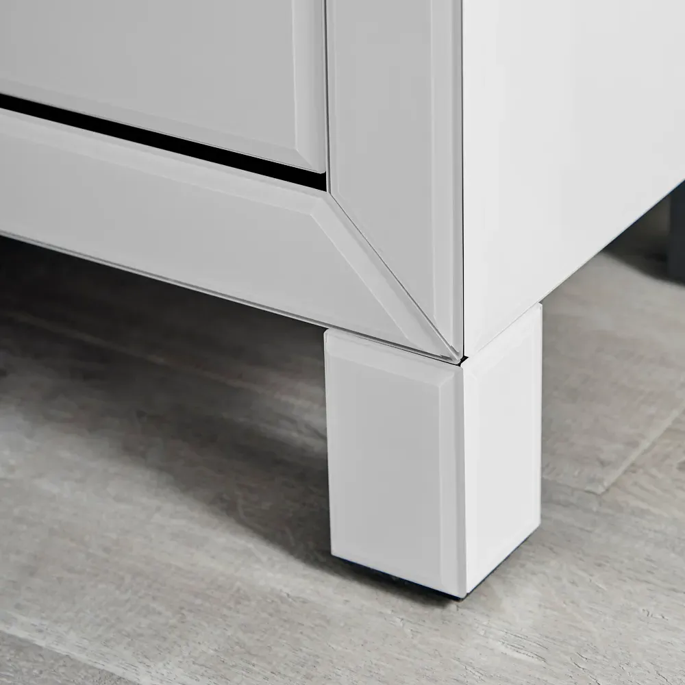 Lacey Small 3 Drawer Bedside Table - White