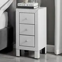 Lacey Small 3 Drawer Bedside Table - White