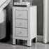 Lacey Small 3 Drawer Bedside Table - White