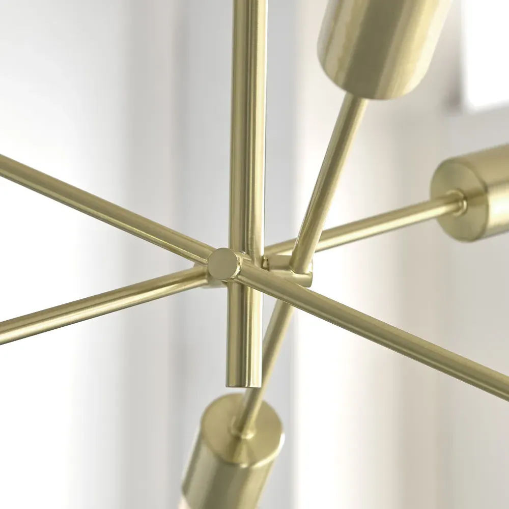 Laela Sputnik Chandelier Ceiling Light - Brass