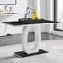 Lucia 4 Seater Dining Table - Black, Glass