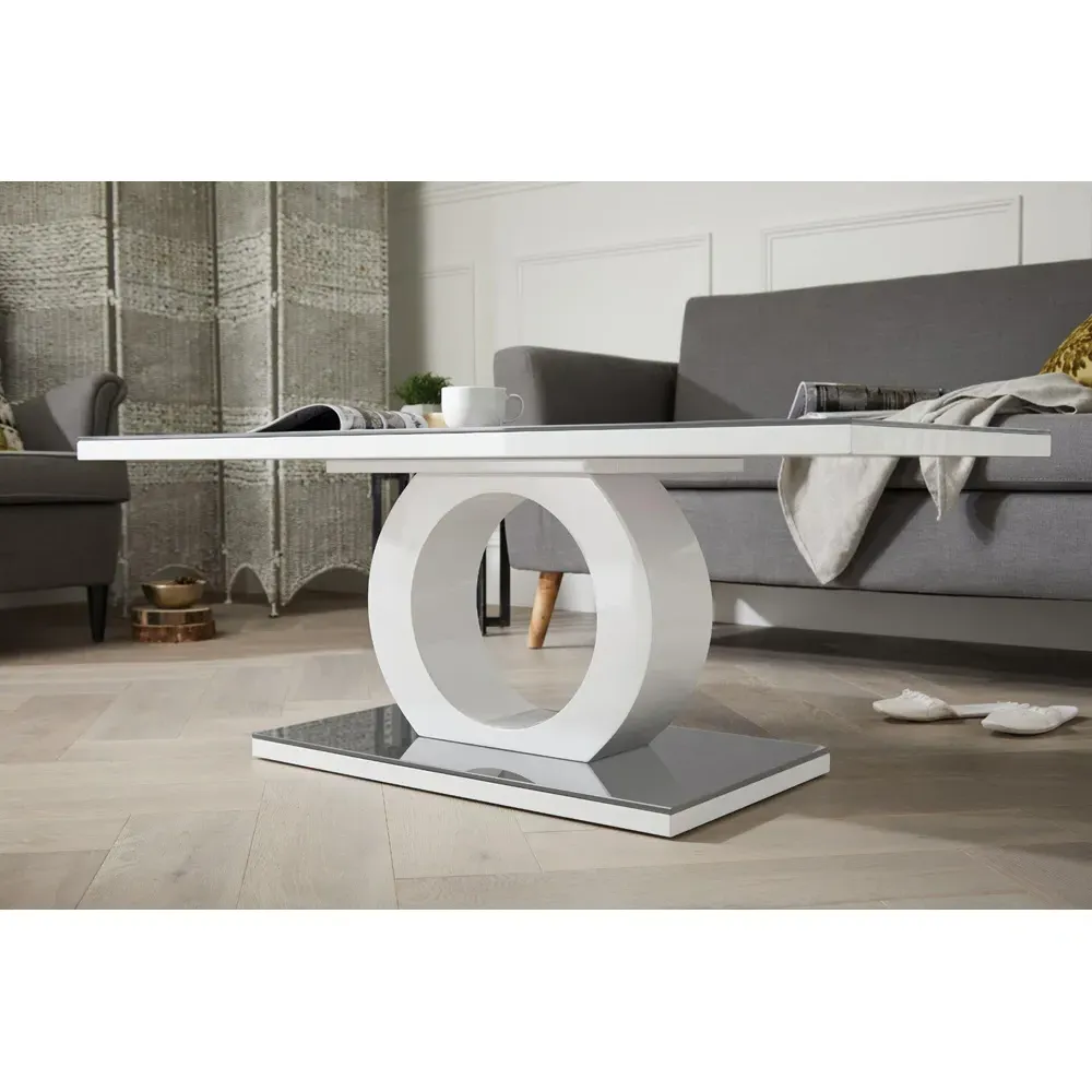 Lucia Coffee Table - Grey, Glass