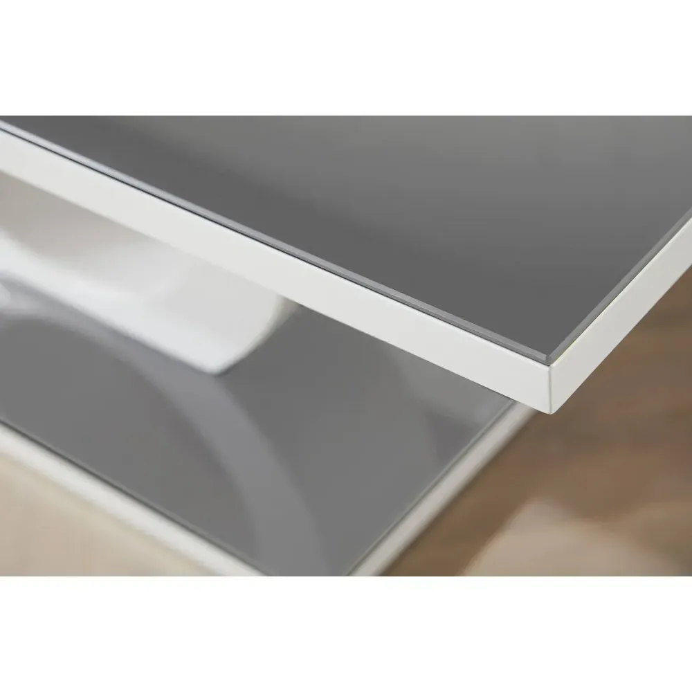 Lucia Coffee Table - Grey, Glass