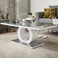 Lucia Coffee Table - Grey, Glass