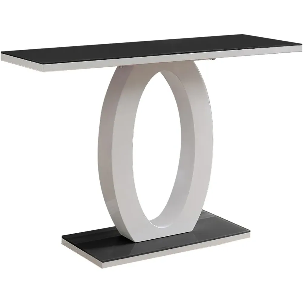 Lucia Halo Console Table - Grey, Glass