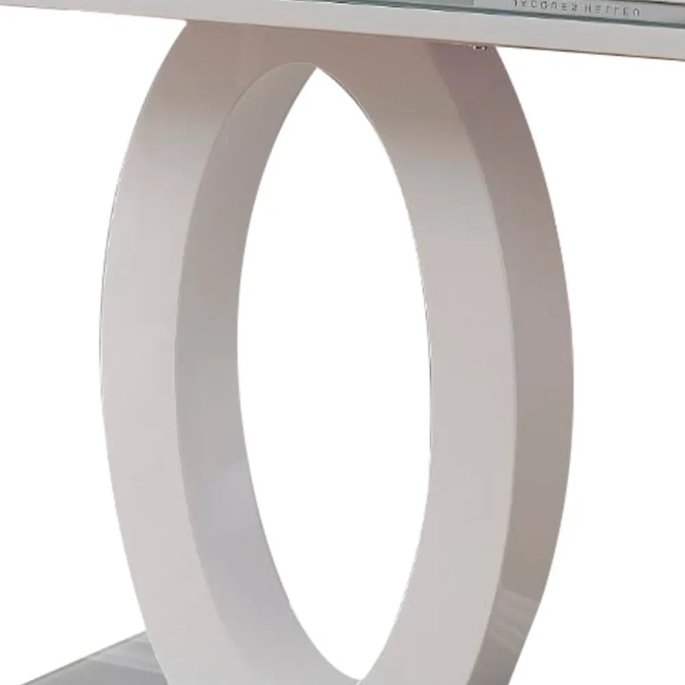 Lucia Halo Console Table - Grey, Glass