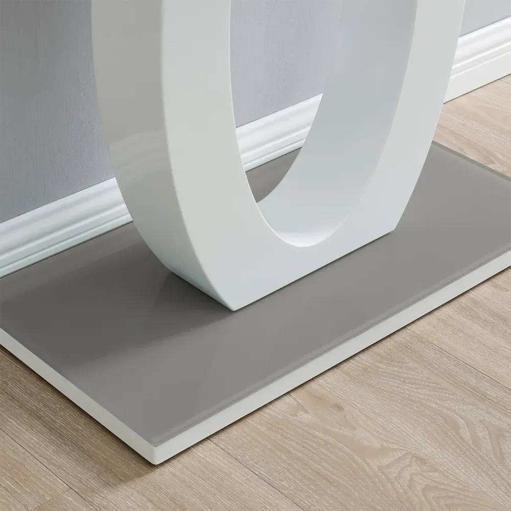 Lucia Halo Console Table - Grey, Glass