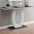 Lucia Halo High Gloss Glass Console Table - Black and White