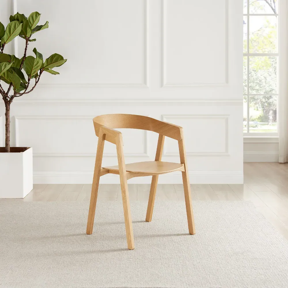 Luna Set of 2 Dining Chairs - Oak