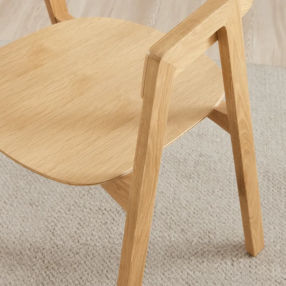 Luna Set of 2 Dining Chairs - Oak
